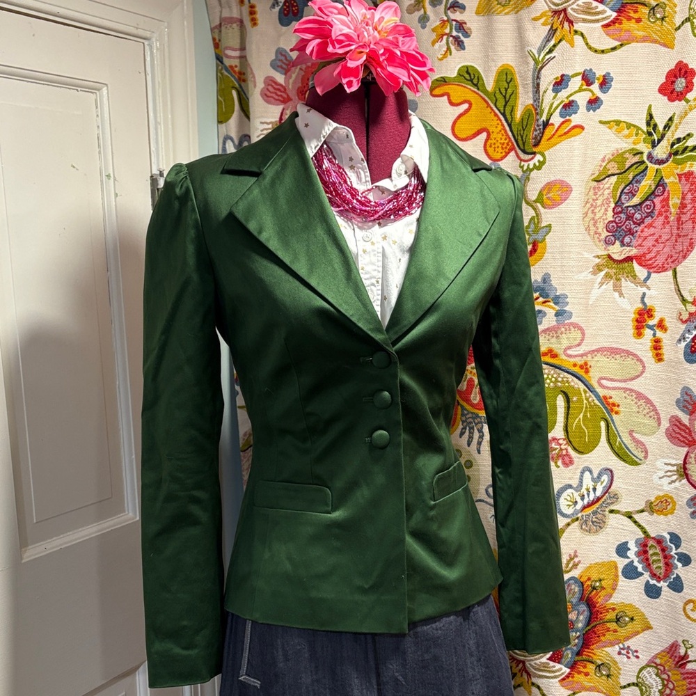 Halogen Forest Green Women's Blazer